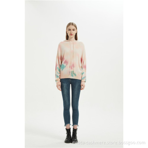 Dec Tie Dye Wool Cashmere Hoodie